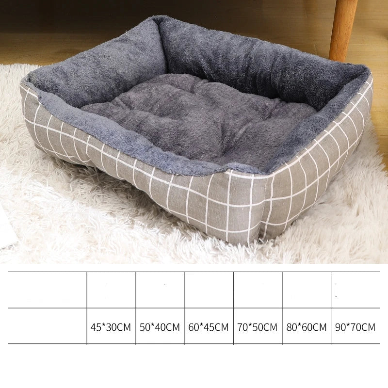 Cama Pet Ninho Inverno Acolchoada com Bordas Altas e Base Macia