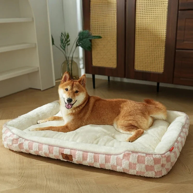 Cama Pet Ninho Inverno Acolchoada com Bordas Altas e Base Espessa