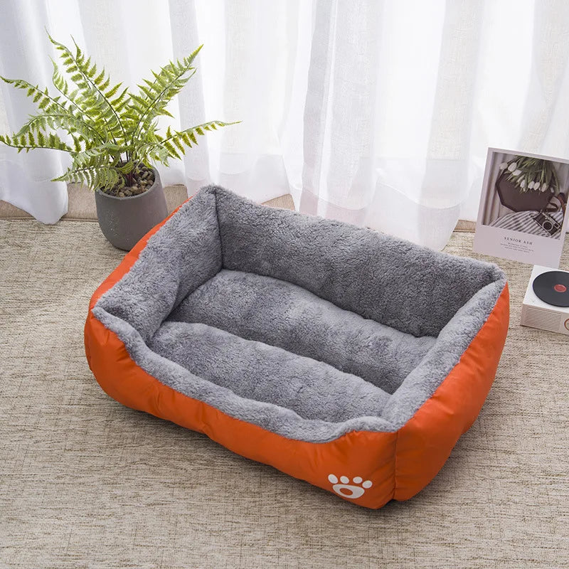 Cama Pet Sofá Acolchoada Inverno com Bordas Altas e Base Macia