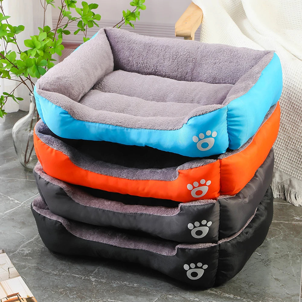 Cama Pet Sofá Acolchoada Inverno com Bordas Altas e Base Macia