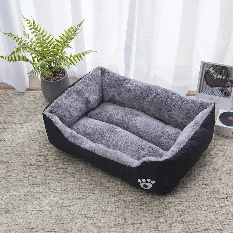 Cama Pet Sofá Acolchoada Inverno com Bordas Altas e Base Macia