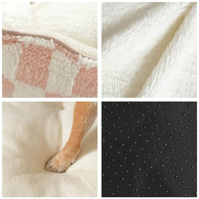 Cama Pet Ninho Inverno Acolchoada com Bordas Altas e Base Espessa
