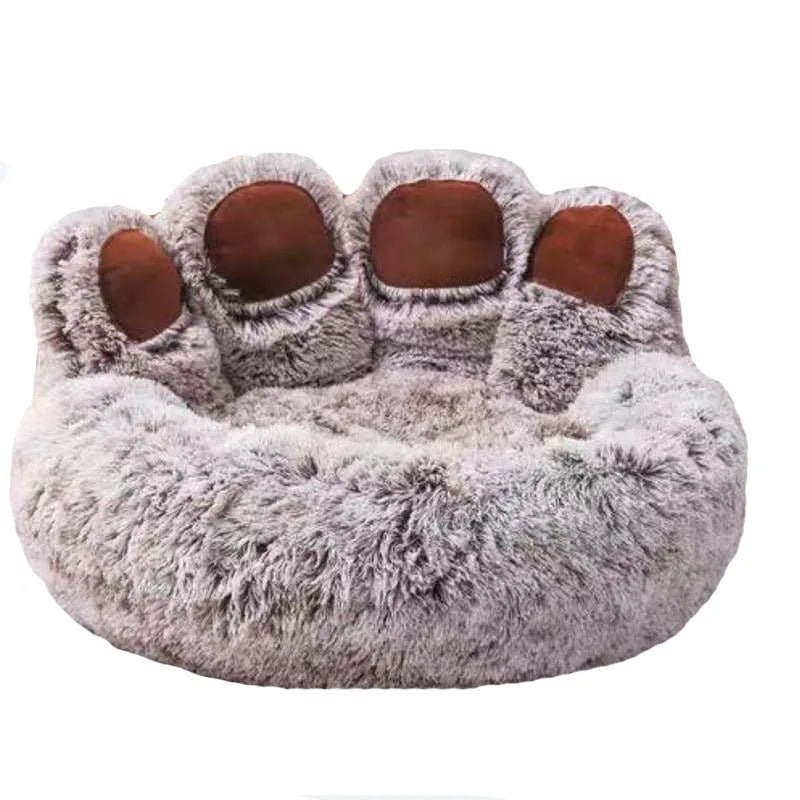 Cama Pet Pelúcia Ninho Inverno com Bordas Elevadas e Base Antiderrapante