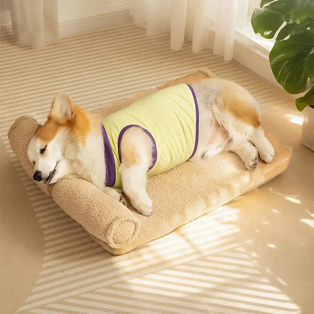 Cama Ortopédica Pet com Espuma de Memória e Travesseiro Alto Lavável