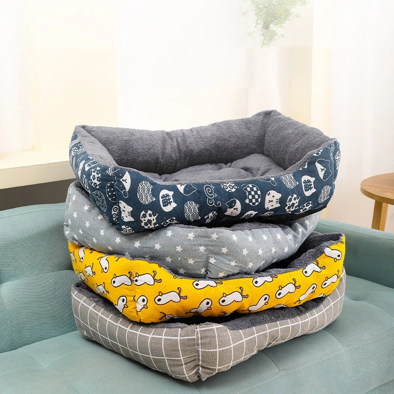 Cama Pet Ninho Inverno Acolchoada com Bordas Altas e Base Macia