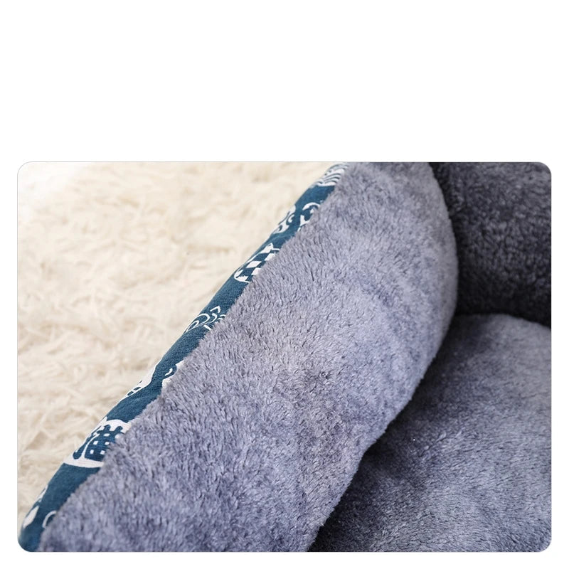 Cama Pet Ninho Inverno Acolchoada com Bordas Altas e Base Macia