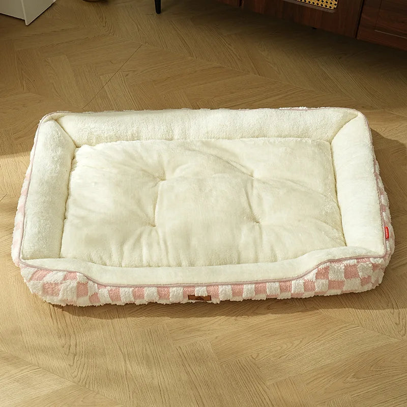 Cama Pet Ninho Inverno Acolchoada com Bordas Altas e Base Espessa
