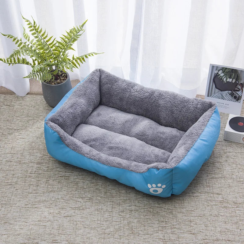 Cama Pet Sofá Acolchoada Inverno com Bordas Altas e Base Macia