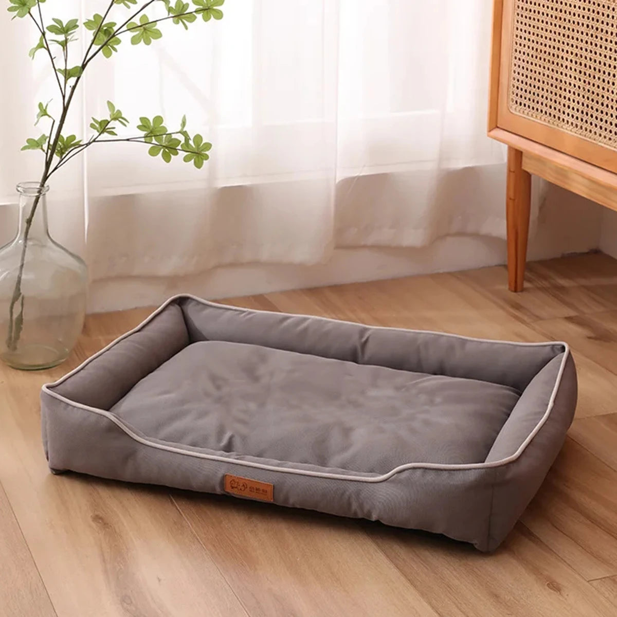 Cama Pet Impermeável 4 Estações com Bordas Altas e Base Resistente