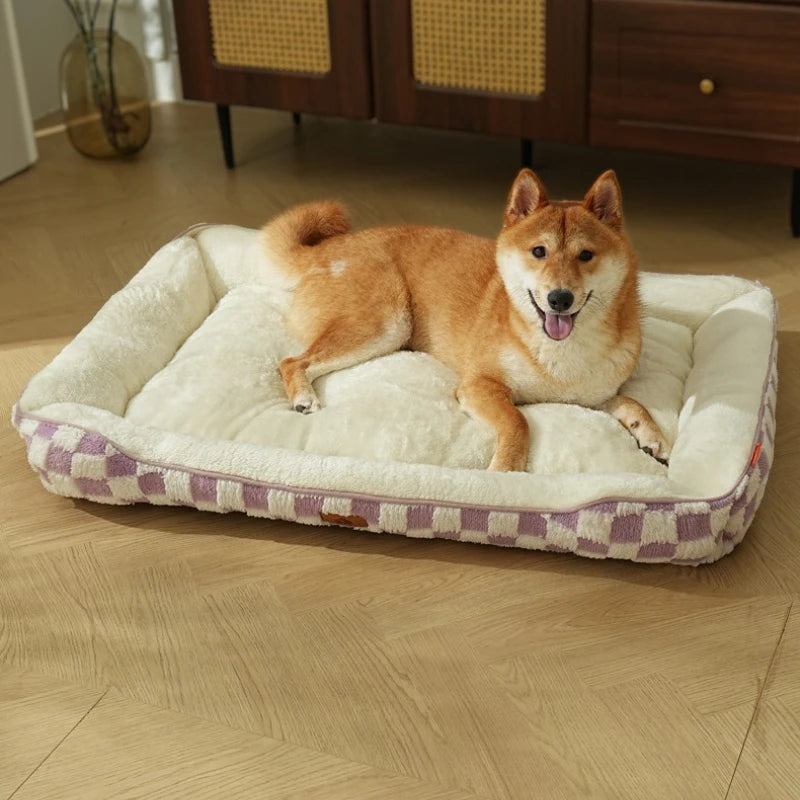 Cama Pet Ninho Inverno Acolchoada com Bordas Altas e Base Espessa