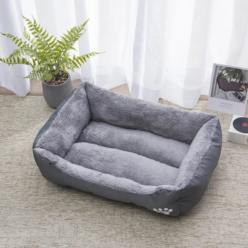 Cama Pet Sofá Acolchoada Inverno com Bordas Altas e Base Macia