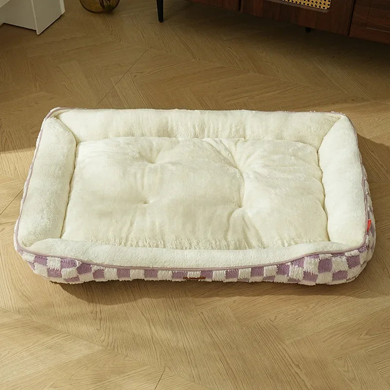 Cama Pet Ninho Inverno Acolchoada com Bordas Altas e Base Espessa