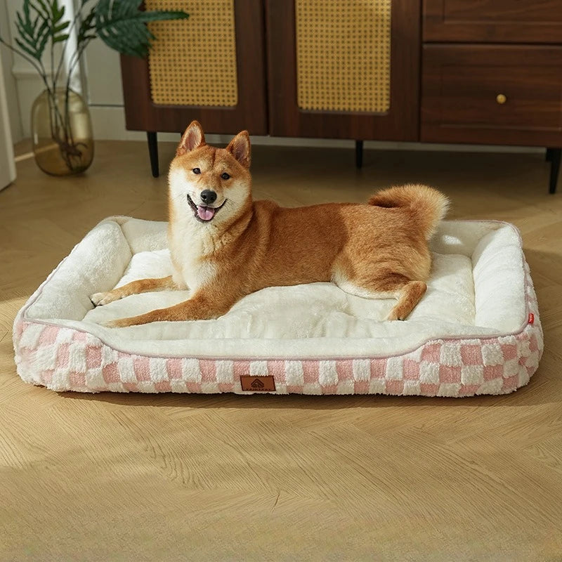 Cama Pet Ninho Inverno Acolchoada com Bordas Altas e Base Espessa